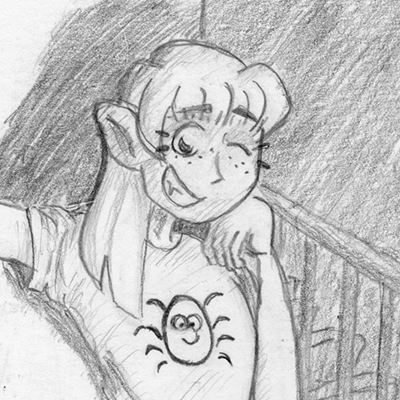 And this super fun graphite drawing I made!